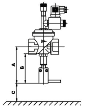 Нормально открытый  электромагнитный клапан с ручным взводом  Giuliani Anello     MSVM34/6B