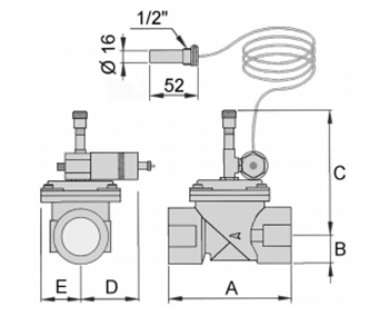 Технические характеристики отсечного клапана подачи топлива Giuliani Anello VIC/A12
